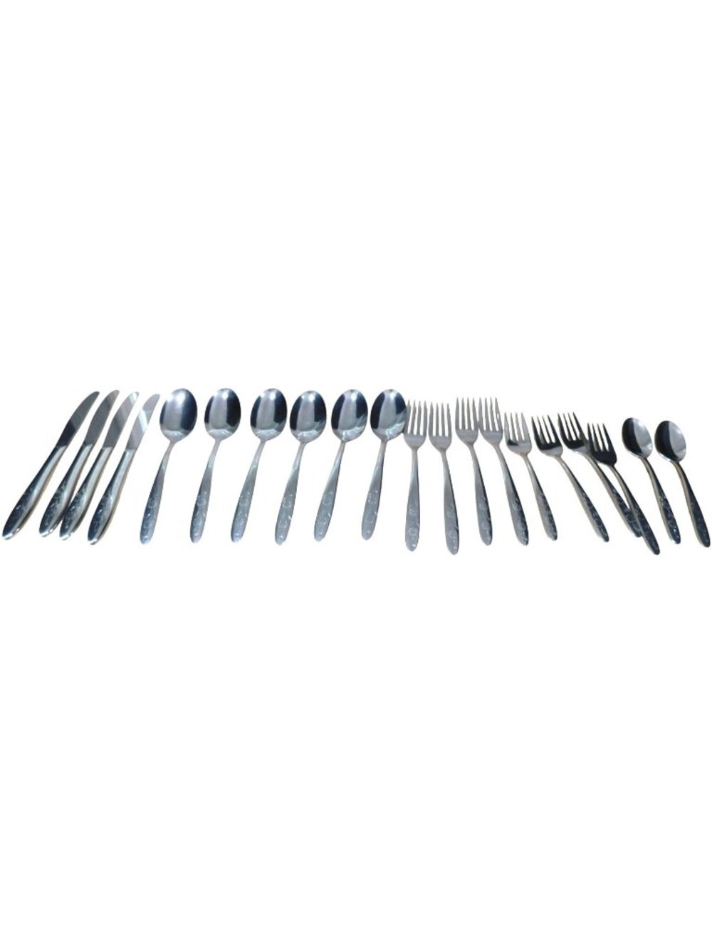Sears Roebuck Wood Dale Stainless Flatware Set 20 Pieces Knife Fork Spoon